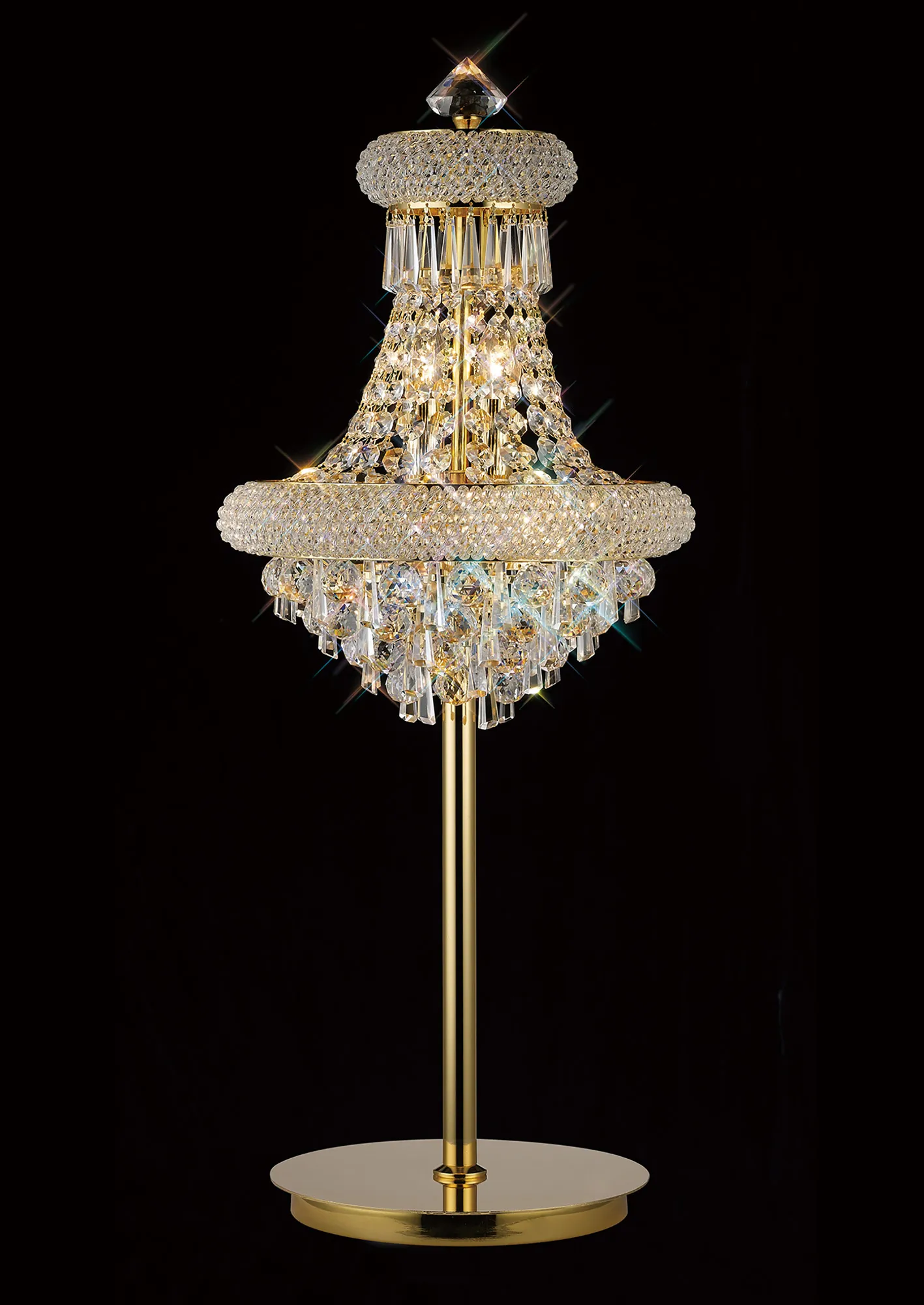 Alexandra Gold Crystal Table Lamps Diyas Designer Table Lamps